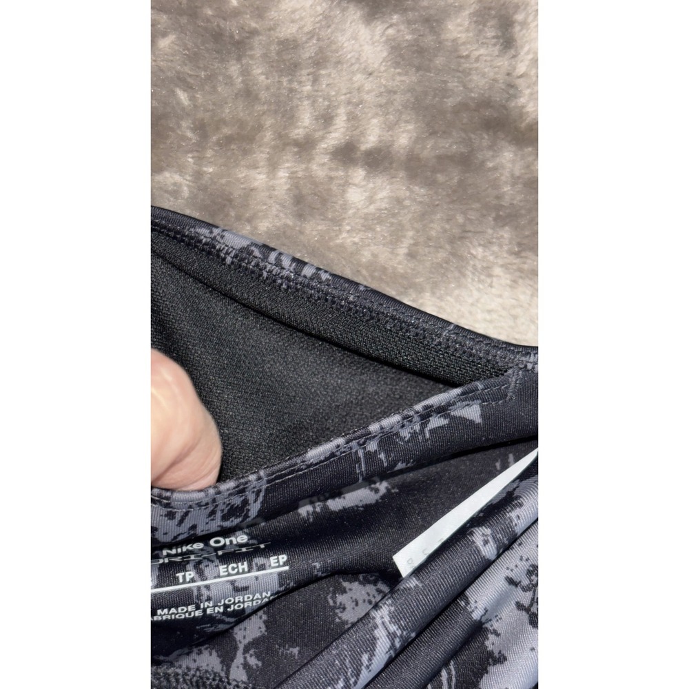 Nike One Dri-Fit Leggings Womens XS Black Abstract Print High Waisted Workout‎ - Picture 7 of 9